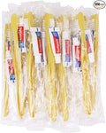 Disposable Toothbrushes with Toothpaste,500 Pack Yellow Hollow | Individually Wrapped Disposable Travel Toothbrushes Kit in Bulk for Homeless,Nursing Home,Hotel,Charity