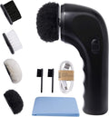 Electric Shoe Shine Kit, Electric Shoe Polisher Brush Shoe Shiner Dust Cleaner Portable Leather Care Kit for Shoes