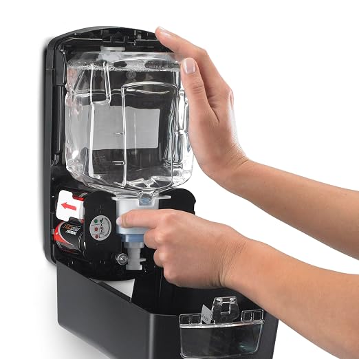 GOJO LTX-12 Touch-Free Foam Hand Soap Dispenser, Chrome/Black, for 1200 mL GOJO LTX-12 Foam Hand Soap Refills (Pack of 1) - 1919-01