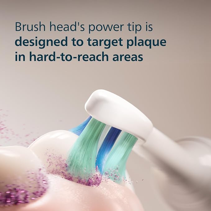 Philips Sonicare C2 Plaque Control Brush Head, 6 Month Supply, White | 700% More Plaque Removal¹, BrushSync Reminder, Up To 62,000 Bristle Movements Per Min, 2-Pack, HX9022/77