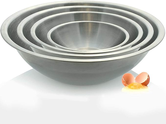 12Piece Stainless Steel Measuring Cups and Measuring Spoon Set with 4 Mixing Bowls