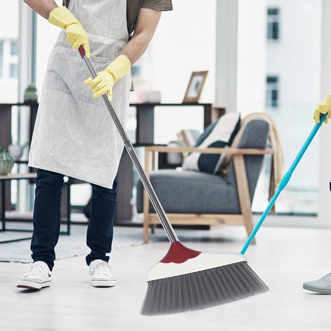 Healifty 1set Broom and Dustpan Handle for Easy Cleaning Home Office and Kitchen Soft Bristles for Efficient Dust Collection and Versatile Use
