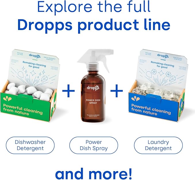 Dropps Odor & Stain Laundry Detergent Pods, Orange Blossom (140 Count) - Powerful Laundry Pods | Complete Clean Laundry Soap | Fights Odors & Stains | Clean Ingredients | Plastic Free Packaging