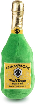 Haute Diggity Dog Woof Clicquot Classic, Plush Designer Dog Toys with Interactive Squeaker, Stimulating Pet Enrichment, Machine-Washable & Safe Materials for All Breeds, One Size