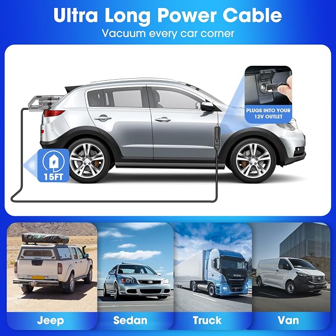 Car Cleaning Kit, 17PCS Car Interior Detailing Kit with Gray High Power Handheld Vacuum, Detailing Brush Set, Windshield Cleaner, Cleaning Gel, Complete Auto Accessories for Men, Women