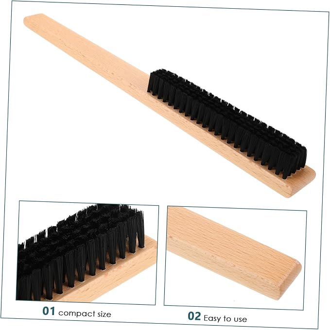 Ipetboom 4pcs Bristle Coat Brush Handle for Garment and Bedding Cleaning for Removing Lint Hair and Stains from Clothes and Shoes