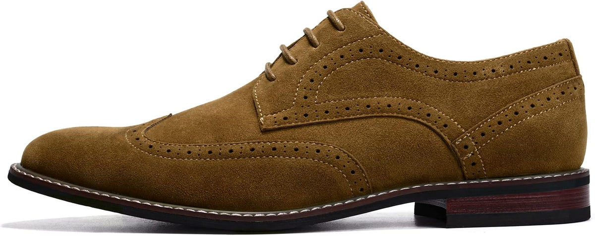 Mens Classic Cap Toe Dress Shoes Oxford for Office | Polished PU Outer Shell,Ventilated Comfortable Latex Insole. Formal Footwear Suited for Office Engagements ,Outings,Weddings