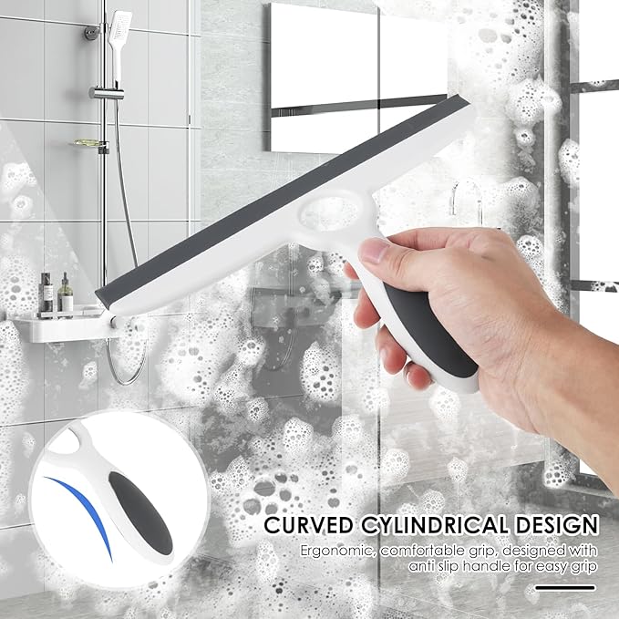 1PCS Shower Squeegee Lightweight Easy to Clean Shower Bathroom Sturdy Window Squeegee with Handle for Home
