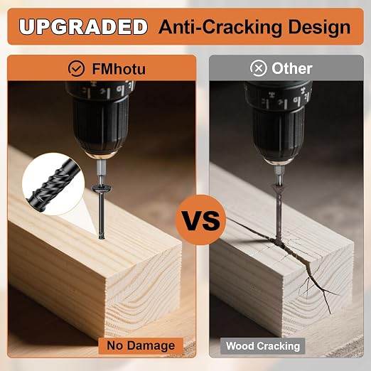 #14 Wood Screws Assortment Kit, 480Pcs Star Drive Decking Wood Screws, Rust Resistant Timber Screws for Timber/Log/Landscaping(2-7/8", 3", 4", 4-1/2", 5", 6", 8")