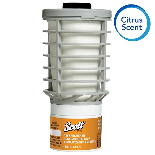 Scott Essential Air Freshener Refill (91067), Citrus, Automatic / Continuous Release, 6 Refills / Case
