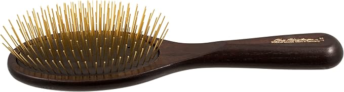 Chris Christensen 27 mm Oval Pin Dog Brush, Fusion Series, Groom Like a Professional, Brass Pins, 100% Static Free, Ground and Polished Tips