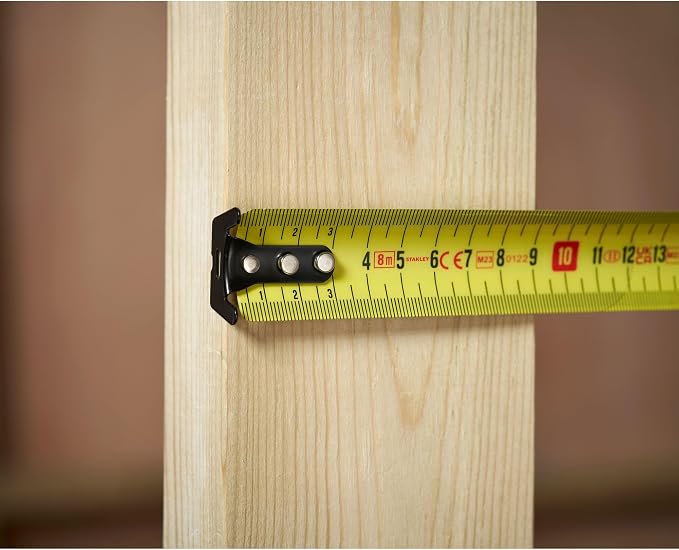 STANLEY Tape Measure Blade Armor 8 M Metric Shock Resistant with Mylar Coating and Cushion Grip 0-33-728