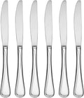 Oneida Silverware Set, Flight Everyday Flatware Dinner Knives Set, Service For 6, 18/0 Stainless Steel, Rust Resistant, Dishwasher Safe, Mirror Finish, Utensils Sets, Dinner Knife (Silver 6 Piece)