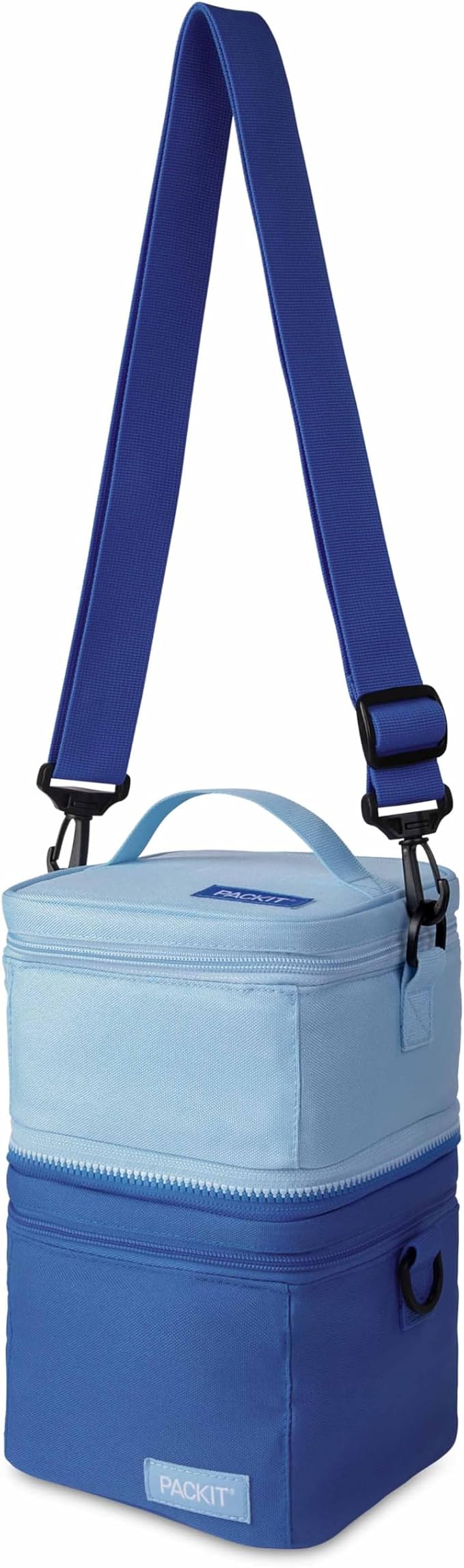 PackIt Freezable Small Mod 3-In-1 3.2L Capacity, Sky Blue/Azure Blue | Built-in ice packs, EcoFreeze+ Technology, 3-in-1 use, Two compartments: freezable & insulated, Men and Women, Fresh lunches