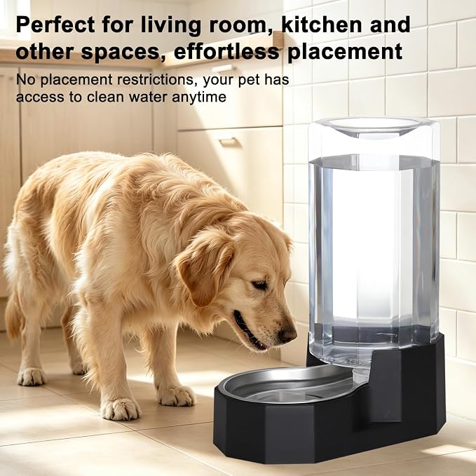 Sfozstra 9L Lagre Gravity Dog Water Dispenser: Multi Pet Hydration | Long Lasting Water Supply /Multi Pet Homes /No Filter Use / Home Kennel Garage Outdoor Use/Easy Maintenance