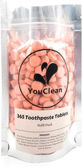 Refill Pack - 365 Toothpaste Tablets - Natural Remineralization & Whitening with Nano Hydroxyapatite - Travel or Daily Use - Fluoride Free (Orange365)