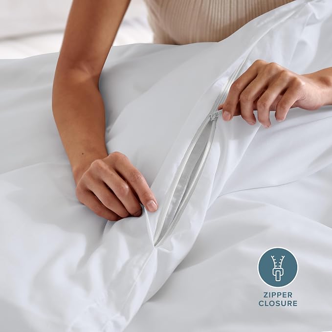Bare Home Bedding Duvet Cover Extra Long - Premium 1800 Super Soft Collection - Lightweight, Cooling Duvet Cover - Soft Breathable Bedding (Twin/Twin XL, White)