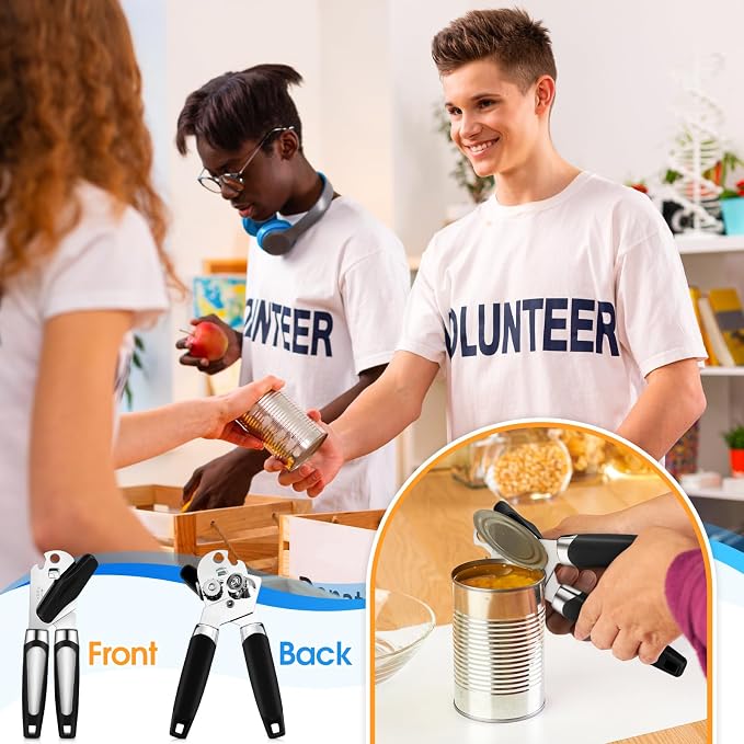 Gisafai 20 Pcs Manual Can Opener Bulk with Sharp Blade Smooth Edge Multifunctional Kitchen Gadget Handheld Openers Large Handheld Knob Can and Bottle Animals for Dorm Kitchen Essentials Gifts