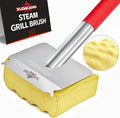 Bristle-Free Steam Grill Brush – No Shedding Bristles, Unique Wave Pads for Deep Cleaning Blackstone, Weber, and Stainless Steel Grills – Safe for Outdoor BBQ Cleaning