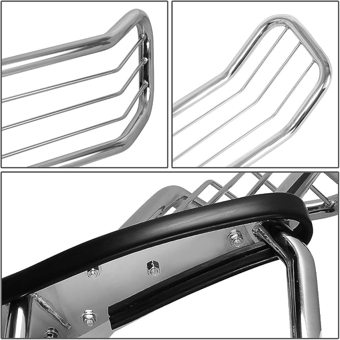 Auto Dynasty Stainless Steel Front Bumper Headlight/Grille Brush Guard Compatible with 07-14 Chevy Suburban 1500/Tahoe/Avalanche