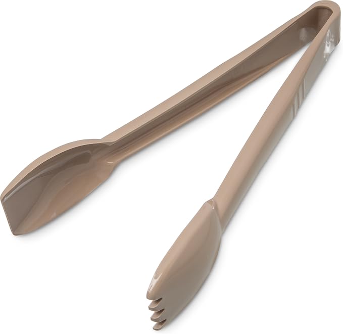 Carlisle FoodService Products 460906 Carly Salad Tong, 9" Salad Tong, Beige, 1 Pack
