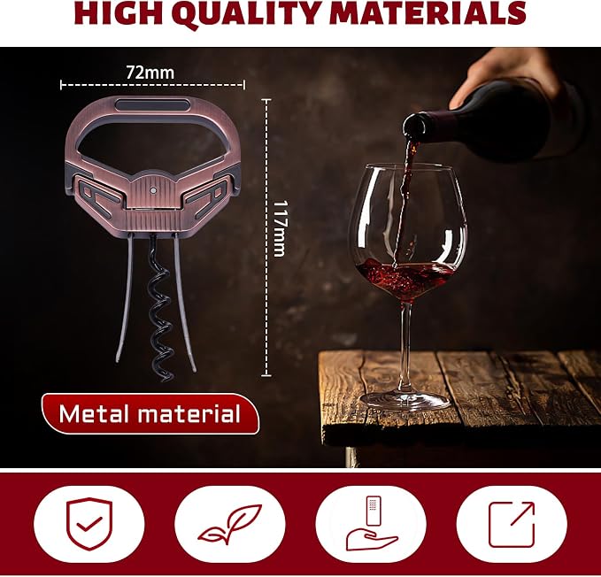 Ah So Wine Opener, Two Prong Vintage Cork Remover, Sleek Design | Specially for Aged Wines,Damage-Free Removal,Premium Sleek Build
