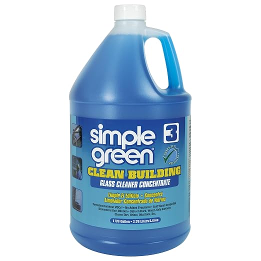 Simple Green 11301 Clean Building Glass Cleaner Concentrate, Unscented, 1gal Bottle (Case of 2)