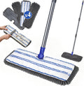 MASTERTOP Microfiber Dust Mop,Double-Sided Flat Mops for Hardwood Floors with 4 Reusable Mop Pads, Floor Mops with Stainless Steel Handle and Extension, Cleaner for Hardwood, Vinyl, Laminate, Tile