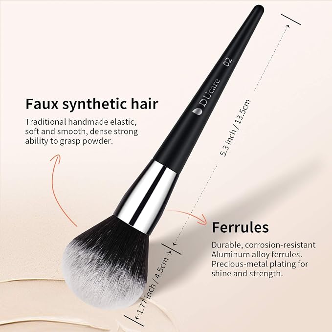 DUcare 32Pcs PRO Grade Makeup Brushes Set Premium Ultra-soft Synthetic Foundation Contour Powder Blush Concealer Eyeshadow Classic Black Professional Make up Brushes