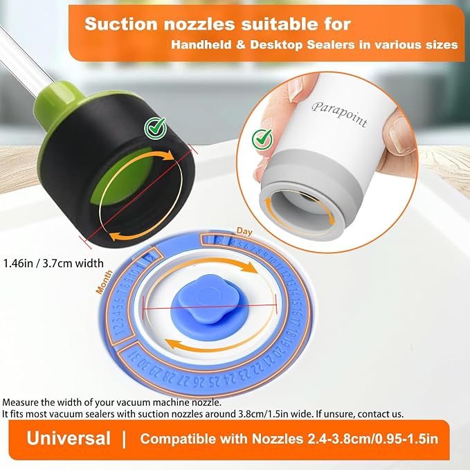 Vacuum Seal Borosilicate Glass Containers for Food Storage, 3 Sizes (S M L) Compatible with Desktop and Handheld Vacuum Sealer Machines, Airtight Lid Set