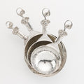 Crosby & Taylor Vineyard 4-piece Artisan Pewter Measuring Cup Set, Handmade in the USA