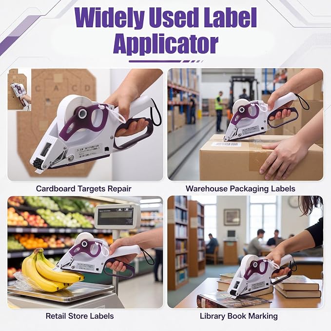 Label Applicator, Target Paster Gun with 2 Rolls Pasters,White