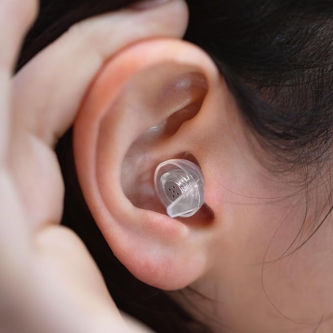 Eargasm Smaller Ears Transparent Clear Earplugs for Concerts, Festivals, Musicians, Night-Life, Motorcycle Hearing Protection - Reusable Ear Plugs for Small Ear Canals, Noise Reduction up to 21 dB