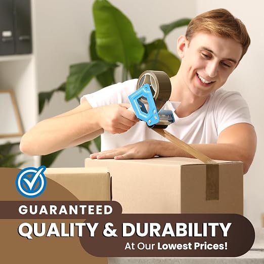 Lifetime Supplies 36 Rolls [Upgraded] 2" Brown Premium Packing Tape, 110 Yards, 2.2 mil, Heavy Duty Packaging Tape for Shipping, Moving, Sealing - Stronger & Thicker