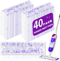 40 Pack Disposable Power Mop Refill Pads for Swiffer PowerMop - mop Pads for All Multi-Surface Hardwood Floor Cleaning, 12 Layers Thickened Durable | 5X Cleaning Power