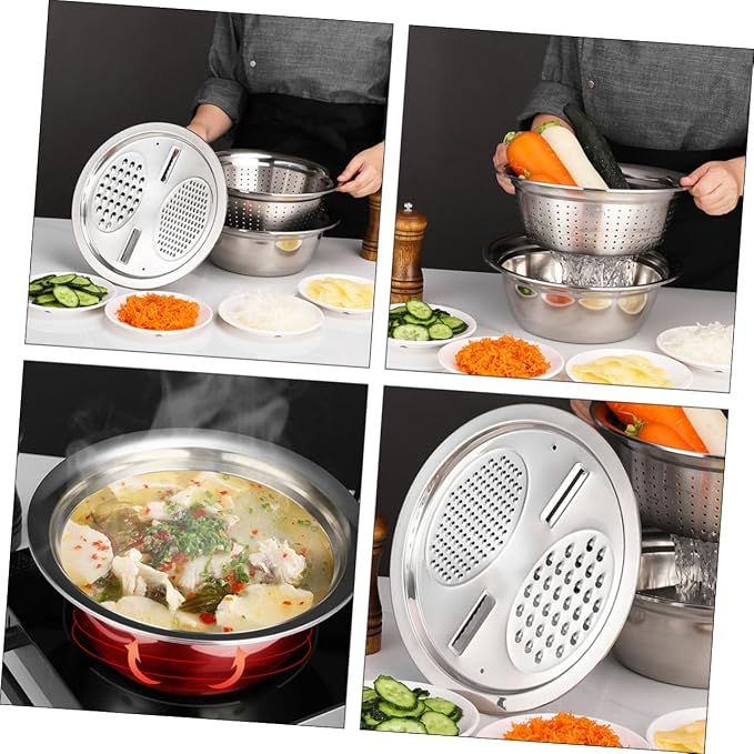 Vegetable Slicer Multifunctional Cheese Grater Kitchenware Peeler Fruit Slicer Bowl for Slicing Dicing