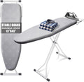 SheeChung Ironing Board 13"x43",Full Size Iron Board with Rest,Adjustable | Compact Iron Table,Foldable,Heat Resistant Cover with Padding,7 Adjustable Height,Heavy Duty Sturdy Legs,Steel Mesh Top