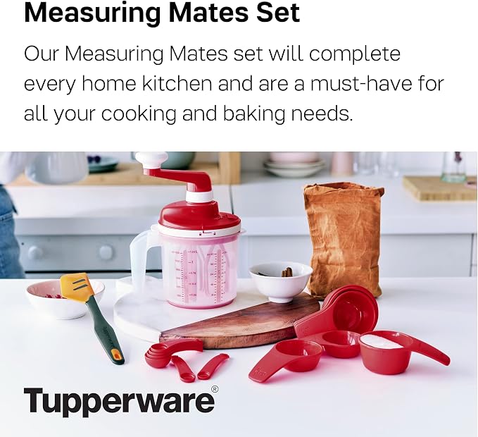 TUPPERWARE Brand Measuring Mates Set - 6 Measuring Cups + 6 Spoons - Dishwasher Safe & BPA Free
