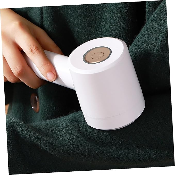 Mikinona USB Rechargeable Hair Ball Trimmer for Clothes Lint Remover Sweater Defuzzer with High-Performance Blades Portable White Fuzz and Pills Remover for Sweaters Sofa Curtains and