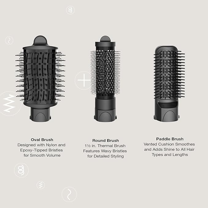 Conair The Curl Collective 3-in-1 Blowout Kit, 3 Interchangeable Brush Attachments to Create Your Perfect Blowout