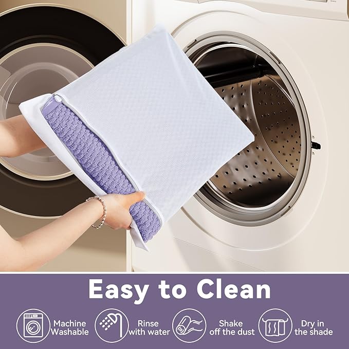 Triohero Bathroom Rugs Non Slip Washable, Super Absorbent Thin Bath Mat Small Quick Dry Low Pile Bathroom Rug, Lavender 16"x24"