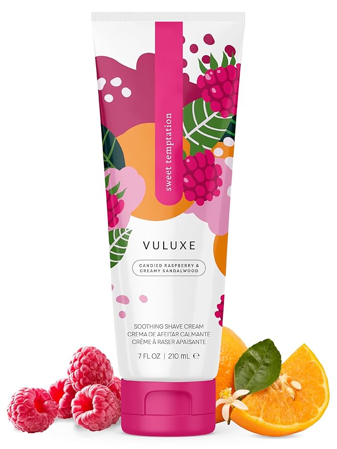 Pure Romance - Vuluxe Shaving Cream for Women - Sweet Temptation (7 fl oz) - Prevents Razor Bumps & Irritation - Orchid, Blackberries, Vanilla - Foaming Shave Cream Moisturizer - Skin Care & Self Care