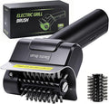 BBQ Electric Grill Brush for Outdoor Grill with 2 Stainless Steel Heads, 1100 RPM Electric Grill Cleaner Brush with Dual Safety Lock, Splash-Proof Grill Cleaning Brushes Scrubber, Rechargeable