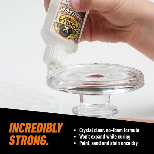Gorilla Clear Glue, 1.75 Ounce Bottle (Pack of 2) - Crystal Clear, All Purpose, and Water Resistant