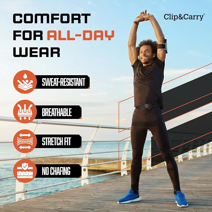 Clip & Carry STRAPT-TAC Belly Band Holster, Use with Any IWB Kydex Gun Holster for Concealed Carry (kydex Holster not Included)