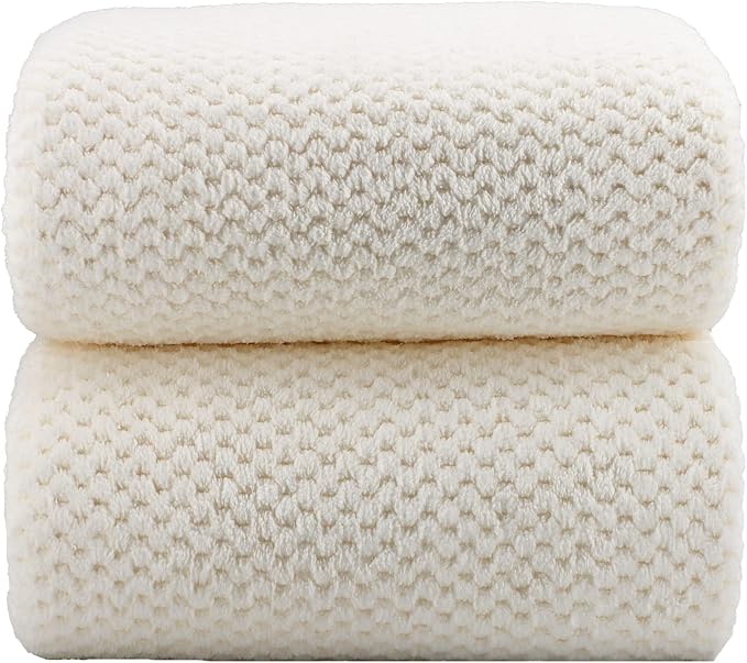 YTYC 39x78 Bath Sheets,Towels for Bathroom,White,2-Pieces | Extra Large Bath Towels, Super Soft,Highly absorbent,Hanging Loop,Quick Drying,Light Weight,80% Polyester