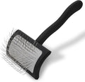 Chris Christensen Big K Dog Slicker Brush for Dogs (Goldendoodles, Labradoodles, Poodles), Groom Like a Professional, Fluff Detangle Style, Saves Time Energy, Black, Medium