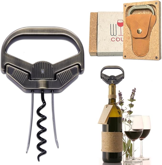 Classic-3Q 3-in-1 Ah So Wine Opener & Two Prong Cork Remover | Two Prong Wine Opener & Cork Remover,Vintage Cork Saver,3-IN-1 Utility, Heavy-Duty Build