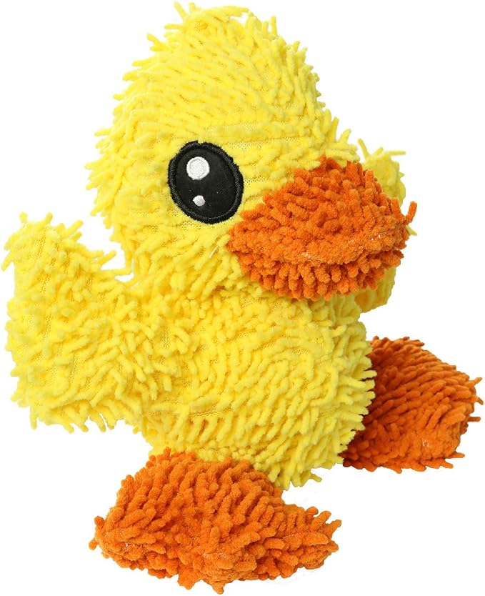 MIGHTY Tuffy Microfiber Medium Ball Duck Dog Toy | Ultra Durable Plush Toy with Multiple Layers & Reinforced Seams , Washable and Floats , Mighty® Construction