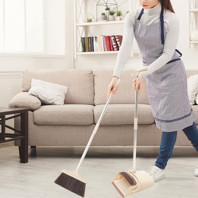 Yardwe 1 Set Broom Set Kitchen Brooms Household Cleaning Broom and Dustpan Handled Garden Dustpan Small Broom and Dustpan Brush and Dustpan Office Plastic Cleaner -